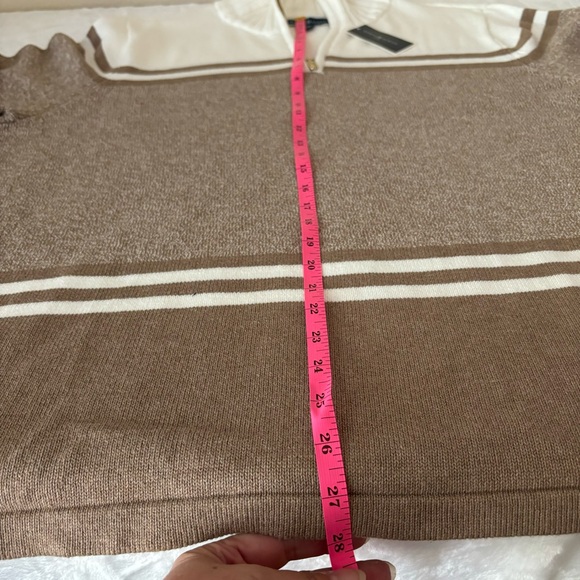 Karen Scott Woman 1/4 Zip Mock Neck Sweater Chestnut Heather, 3X, NWT - Picture 11 of 12